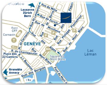 Geneva Switzerland map to Novotel training seminar